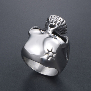 แหวนหัวกะโหลกสแตนเลสเครื่องประดับแฟชั่นบุรุษของขวัญ SA876 - Product Image 3