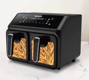 Friteuse à air double intelligente 8L carrée moderne avec écran tactile et <span class=keywords><strong>2</strong></span> paniers indépendants pour la maison - Product Image 4