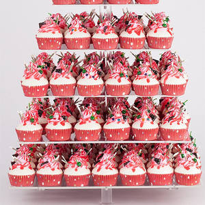 7 niveaux carré acrylique Maypole Cupcake support Cupcake tour support Cupcake présentoir pour pâtisserie mariage fête d'anniversaire - Product Image 5