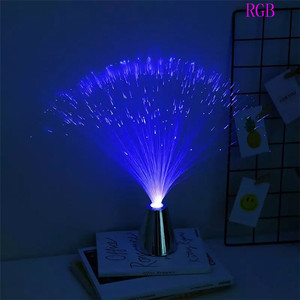 Intermitente estrella flor cielo Festival atmósfera lámpara de noche de Día de San Valentín LED RGB un "estallido" Fuegos artificiales de fibra óptica látigo Luz - Product Image 5