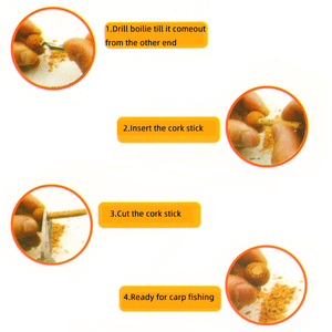 4/6/8mm en acier inoxydable Accessoires de pêche à la carpe Poinçon Outil et bâton de liège Appât Perceuse à poisson - Product Image 4
