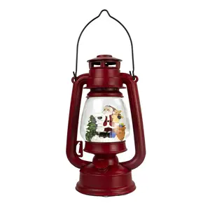 Aangepaste Rode Ronde Led Muziekdoos Santa Claus Kerst Lantaarn Decoraties/Kerst Sneeuwbollen/Kerstverlichting