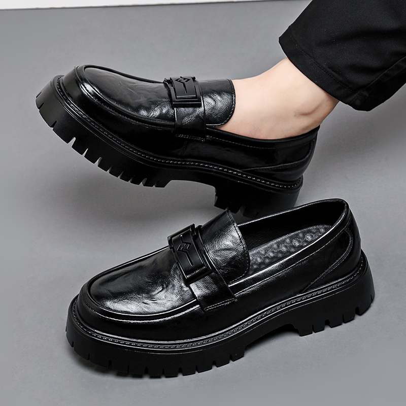 Genuine Leather Slip-on Dress Shoes For Office & Career With Anti-slip And Breathable Features Suitable For All Seasons Genuine Leather Slip-on Dress Shoes For Office & Career With Anti-slip And Breathable Features Suitable For All Seasons
