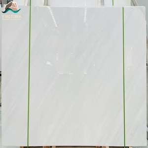 Losa de mármol blanco natural de alta calidad con elegantes vetas grises, piedra de gran formato para revestimiento de paredes, decoración de pisos y encimeras. - Product Image 1