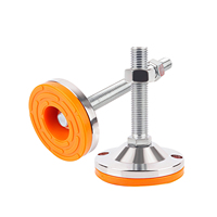 Pieds de nivellement réglables robustes, pieds de support réglables M12 avec tapis antidérapant en caoutchouc et base de diamètre 60 mm en métal
