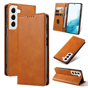 Custodia a Portafoglio Sofisticata in Pelle PU Effetto Vitello per Samsung Serie S26 S25 S24 S23 S22 Ultra Note 20 10 M15 M53 - Product Image 1