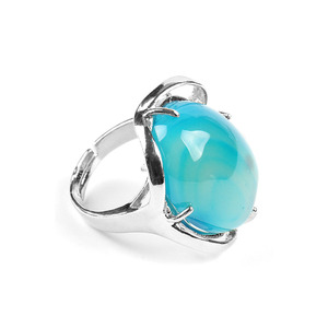 Anillo abierto de aleación de latón <span class=keywords><strong>para</strong></span> <span class=keywords><strong>hombres</strong></span> y mujeres, joyería <span class=keywords><strong>con</strong></span> diseño de piedra natural genuina y grande, anillo <span class=keywords><strong>con</strong></span> ajuste de garra - Product Image 3