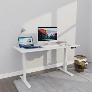 desktop modern lift Suppliers-Ergonomic Office Furniture Electric Dual Motor Sit Stand Desktop Elevation Height Adjust Frame Electric Lift