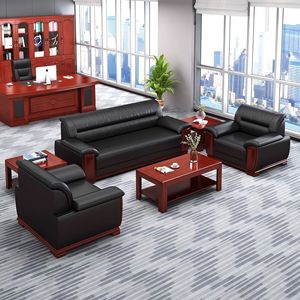 Office Furniture Set Executive <b>Desk</b> Leather Sofa Conference Table Modern Office <b>Desk</b> Storage Cabinet Commercial Space Use - Product Image 1
