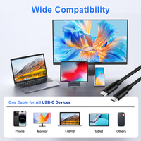Cable de Carga Rápida USB-C 2.0 con Transferencia de Datos de 480 Mbps, Conductor de Cobre Puro para iPhone Serie 16/17/15 y Cargador de Coche para Computadora