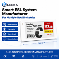 LEEKA Esl - Etiqueta Electrónica de Precio Ultrafina de 2,66 Pulgadas, Etiqueta Digital ESL de Larga Duración de Batería para Centros Comerciales