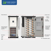 Armoire de stockage de batterie intégrée 100 kW 225 kWh JApower Tout-en-un Refroidie par air Extérieure avec Onduleur hybride Deye IP55 Triphasé