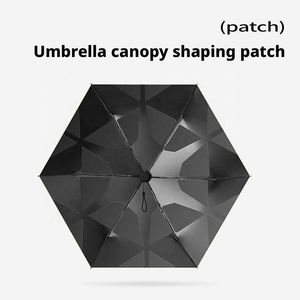 Parapluie pliant moderne mini entièrement automatique à 6 baleines avec mémoire de forme, protection UV et revêtement noir anti-UV 40% - Product Image 3