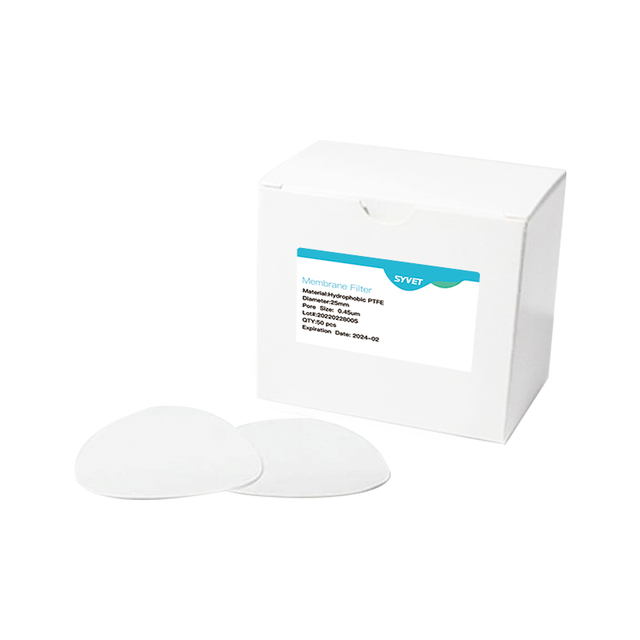 25mm Membrane Disc Filter PTFE Millipore Filter Membrane Hydrophobic Membrane Filter 0.45 Um