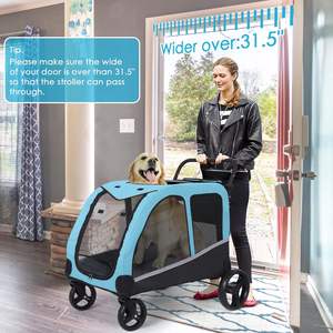 屋外大型ペットベビーカー大型ペットキャリアトロリー大型ベビーカージョガー大型犬用ワゴン - Product Image 4