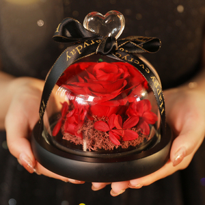 Flores para decoración de la boda de Día de San Valentín, regalo de flores con tapa de cristal - Product Image 5