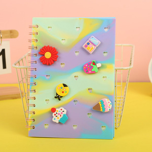 New arrivals Silicone Tạp Chí với attachable Charms máy tính xách tay với Removable Charms quyến rũ Nhật Ký - Product Image 3