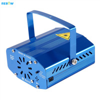 Rebow Lampu Laser Proyektor Panggung LED, Lampu Pesta Mini Disco Novedos Festa, Pencahayaan Strobo Proyektor Laser Panggung LED
