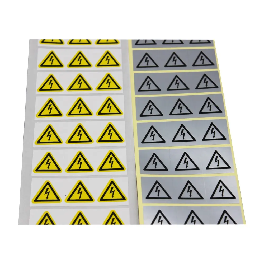 Etiquetas de certificado metálicas doradas Etiquetas de advertencia autoadhesivas plateadas