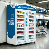Distributeur automatique combiné de café et de snacks, machine réfrigérée pour aliments et boissons chaudes et froides pour bureau et usine