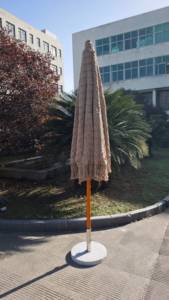 Ombrellone in Legno Fatto a Mano 100% Poliestere con Nappine <span class=keywords><strong>per</strong></span> Balcone, Piscina, Giardino, Spiaggia - Product Image 3