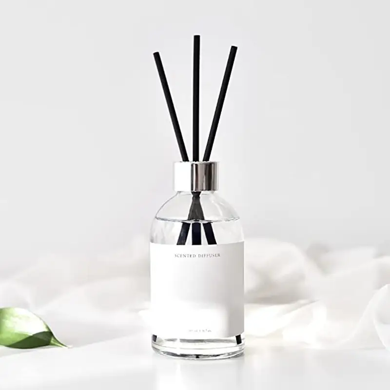 Botella difusora de vidrio aromático con tapa de tornillo, difusor redondo de lujo para Perfume, hogar, fábrica, 200ml