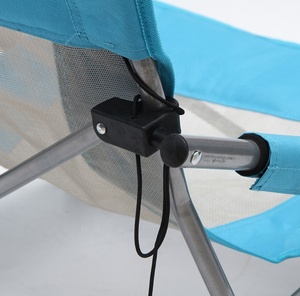Sedia <span class=keywords><strong>da</strong></span> <span class=keywords><strong>Spiaggia</strong></span> Pieghevole Ultraleggera Portatile con Seduta Bassa, Tessuto Oxford Resistente <span class=keywords><strong>e</strong></span> Design a Zaino con Borsa per il Trasporto in Metallo per Parchi - Product Image 6