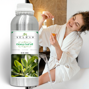 Aceite esencial de petitgrain destilado orgánico de alta calidad, materia prima para el cuidado de la piel de aromaterapia, aceite esencial puro para el baño - Product Image 1