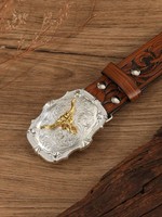 Ceintures de cow-boy occidentales pour hommes et femmes Boucle rétro mode Taurus motif 3D hommes et femmes accessoires personnalisés