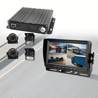 Caméra embarquée 4CH AHD 1080P à double objectif, enregistreur DVR mobile IPS avec GPS/4G/WiFi et visualisation à distance en temps réel pour la sécurité des véhicules commerciaux