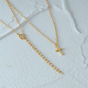 สร้อยคอเงินแท้ 925 ลายกากบาท เงางาม สไตล์มินิมอล สำหรับผู้หญิง ขายดี - Product Image 3