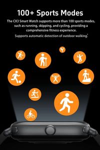 Giá rẻ Smartwatch Relojes thông minh đồng hồ 2025 CX3 thể thao đồng hồ thông minh màn hình cảm ứng IP68 không thấm nước 1.69 <span class=keywords><strong>LCD</strong></span> màn hình tập thể dục theo dõi - Product Image 2