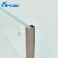 Porte de douche pivotante sur mesure en verre de sécurité feuilleté 4mm+4mm, couleur café brun bronze, avec cadre en alliage d'aluminium
