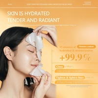 Masque facial en tissu cristallin, design élégant, hydratant, anti-rides, régulateur de sébum, blanchissant, marque privée