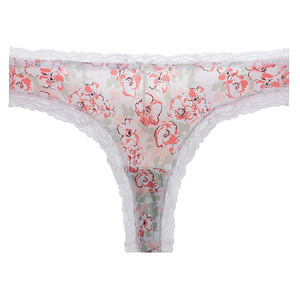 Sous-vêtements sexy pour femmes, string en dentelle imprimé, t-shirt séduisant à taille basse pour femmes, sous-vêtements de <span class=keywords><strong>bikini</strong></span> légers et doux - Product Image 5