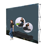 Promotion : Stand d'exposition portable pliable pour salon professionnel, mur d'affichage pop-up en aluminium et tissu