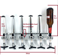 Vente flash Distributeur de bouteilles de whisky Distributeur mural pour 6 bouteilles Distributeur de spiritueux