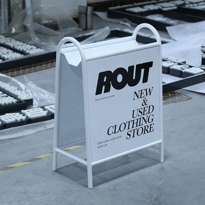 Metal A-Frame Sign Custom Color Floor Stand Advertising a Frame Sign <b>Board</b> Sidewalk Display Racks - Product Image 1