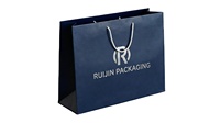 Sac cadeau en papier argenté métallisé personnalisé avec poignée en ruban, emballage de luxe pour boutique de marque