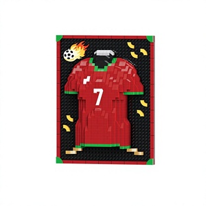 Set de Construcción de Bloques de Microplástico de Camisetas de Fútbol 2026, 6 Diseños de Equipos Nacionales, Regalo para Aficionados al Fútbol de Plástico ABS con Soporte de Exhibición - Product Image 1