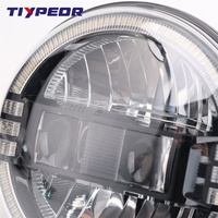 TIYPEOR E-Mark DOT Phare moteur 7 pouces pour lampe de moto Harley Projecteur haute Performance Phare rond pour Jeep JK
