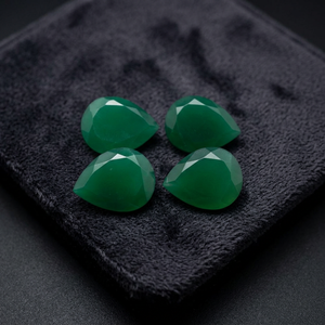 Piedra de Ónix Verde de Primera Calidad al por Mayor, Gema Natural en Corte de Gota de Pera, Calibrada de 16x20MM, Precio Bajo - Product Image 3