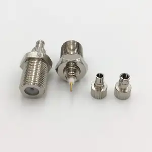 F Female to CRC9 Male Coaxial Female Plug RF Nickelplated Straight Connector