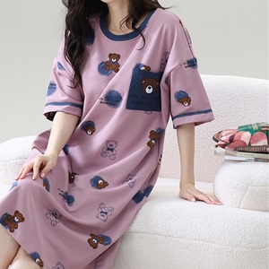 Vente en Gros de Vêtements de <span class=keywords><strong>Nuit</strong></span> en Coton Pyjamas pour Femmes Robe de <span class=keywords><strong>Nuit</strong></span> en Coton pour Femmes Robes de <span class=keywords><strong>Nuit</strong></span> pour Dames Pyjamas en Soie pour Femmes - Product Image 6