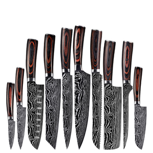 Konoll Ensembles de couteaux de cuisine <span class=keywords><strong>japonais</strong></span> de vente chaude Ensemble de couteaux de chef Pakka en <span class=keywords><strong>bois</strong></span> avec <span class=keywords><strong>ciseaux</strong></span> - Product Image 1