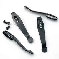 ARM 9201/9202 Clip arrière en alliage de titane Clip de poche de transport profond Couteau pliant bricolage modifié (avec 3 vis)