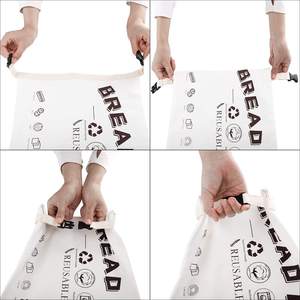 Sacs de conservation du pain réutilisables extra-larges personnalisés avec fermeture éclair pour congélateur, conteneur de rangement pour pain fait maison avec doublure - Product Image 6