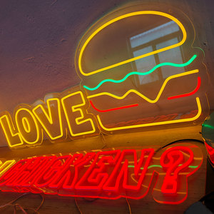 Custom Ice <strong>Cream</strong> Signage Bar Sign Light Burger French Fries <strong>Soda</strong> Neon Sign for Snacks Restaurant Store Decoration - Product Image 5