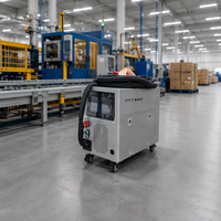 Machine de soudage au laser à fibre miniature refroidie par air PA-1500 de petite taille et poids, avec alimentation en fil intégrée pour le métal