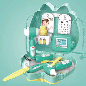 Sac à bandoulière jouet quatre couleurs pour enfants, avec accessoires de jeu : maison, maquillage, bonbons, équipement médical, cuisine - Product Image 3